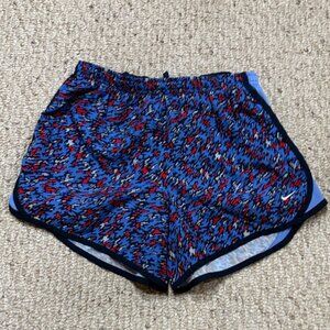 Nike Kids Blue and Red Patterned Shorts